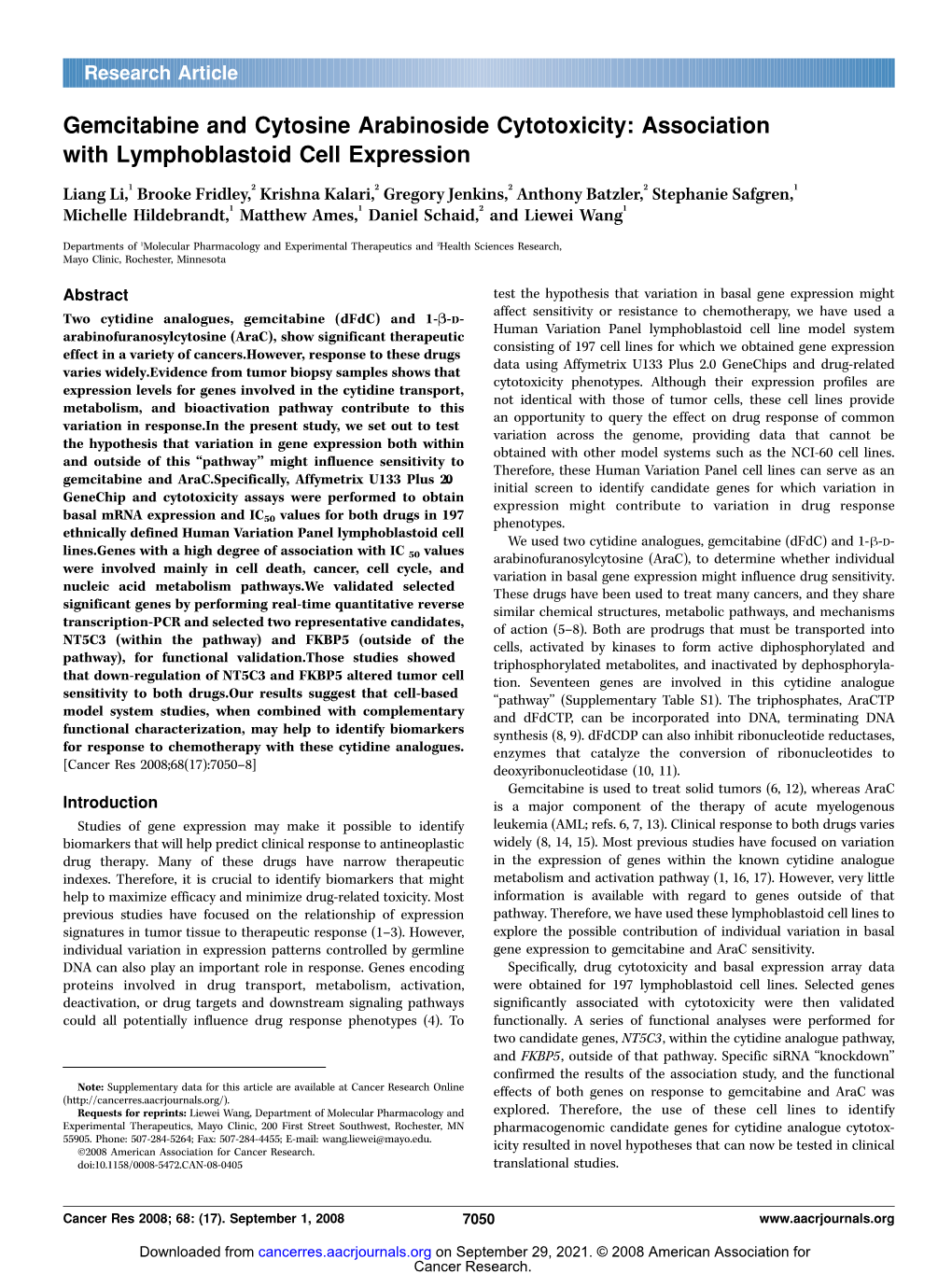 Association with Lymphoblastoid Cell Expression