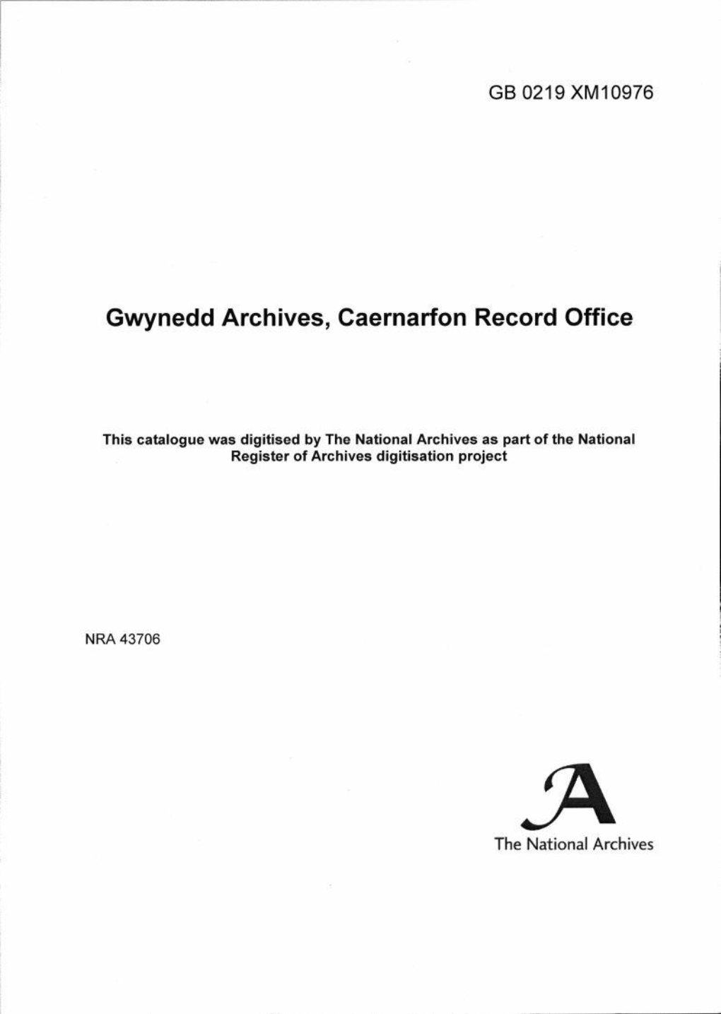 Gwynedd Archives, Caernarfon Record Office