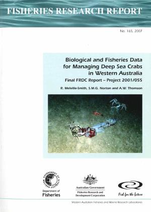 2001/055 Biological and Fisheries Data for Managing Deep Sea Crabs in Western Australia
