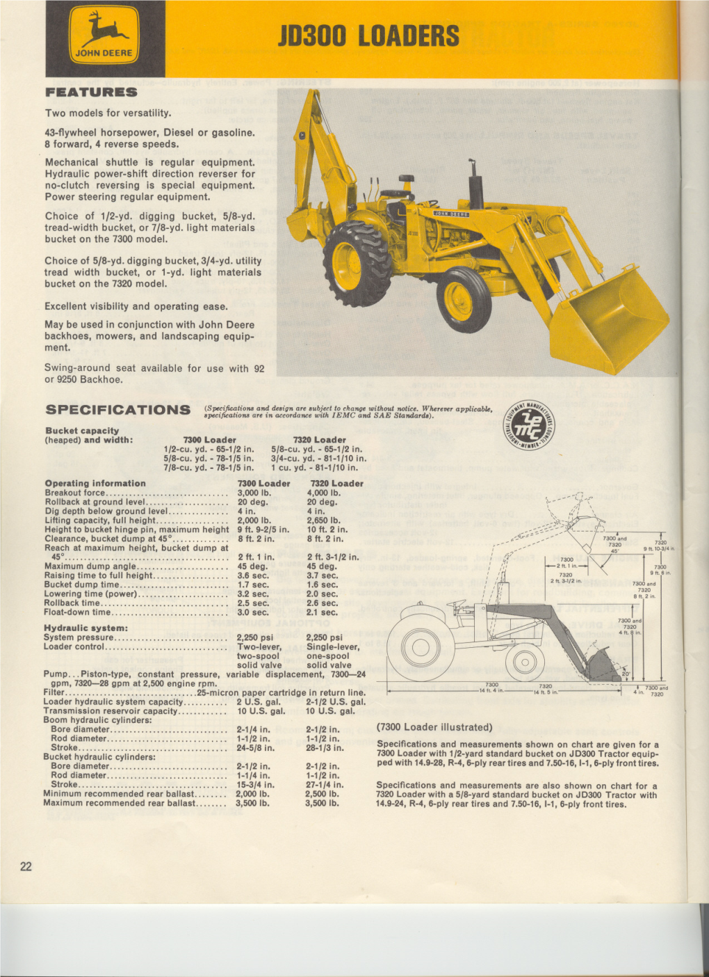 JD300 Backhoe