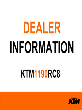 Dealerinformation – Ktm1190rc8