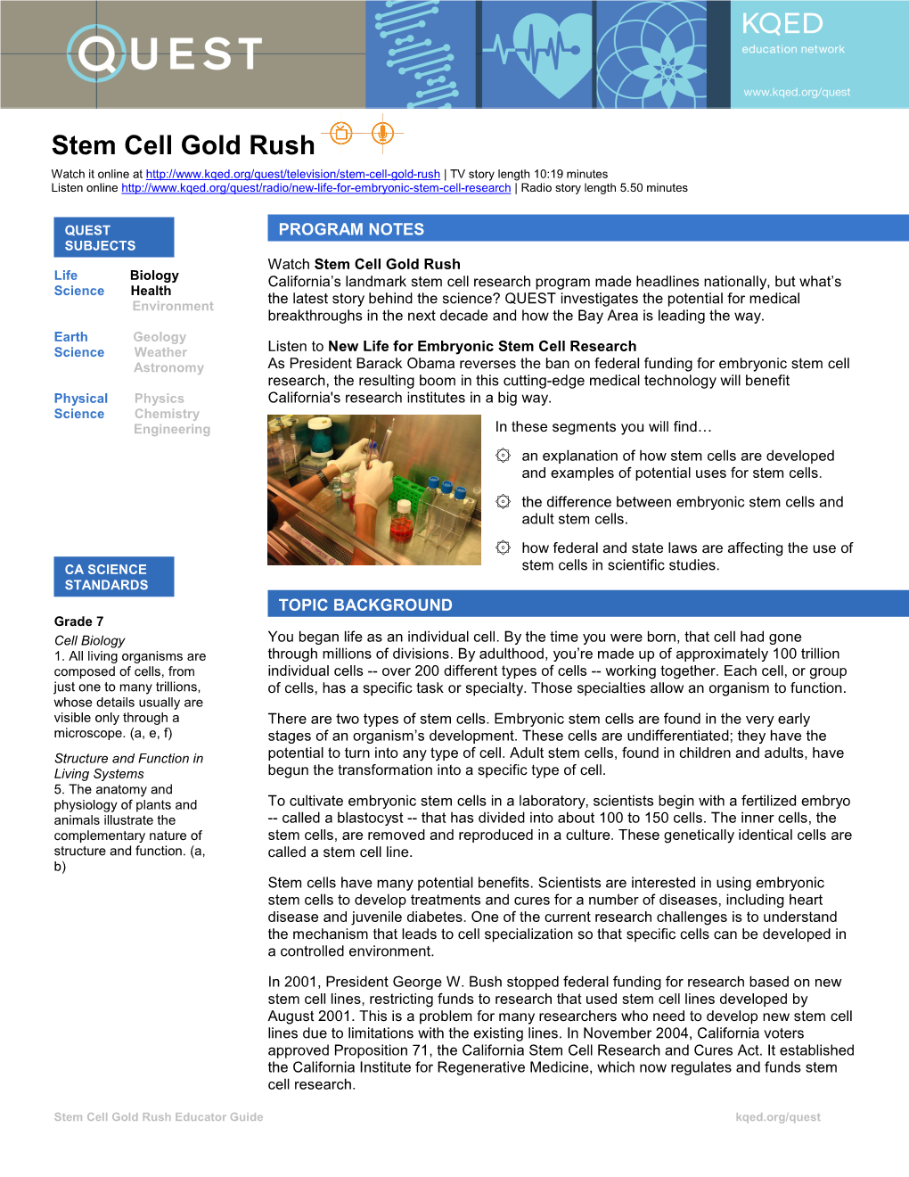 Stem Cell Gold Rush