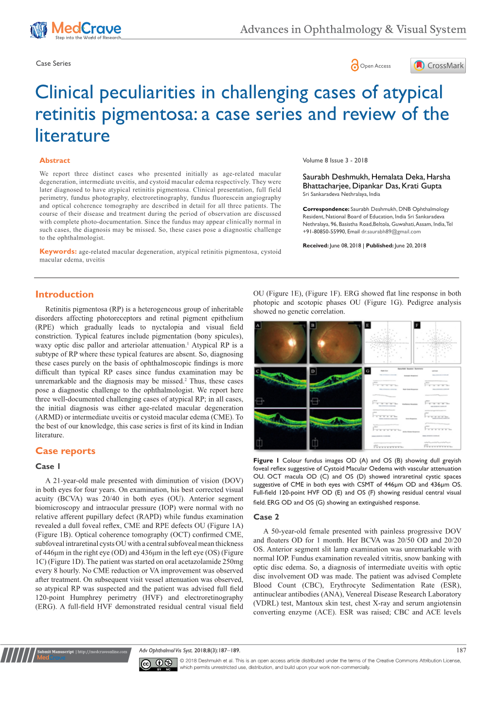 Clinical Peculiarities in Challenging Cases of Atypical Retinitis Pigmentosa: a Case Series and Review of the Literature