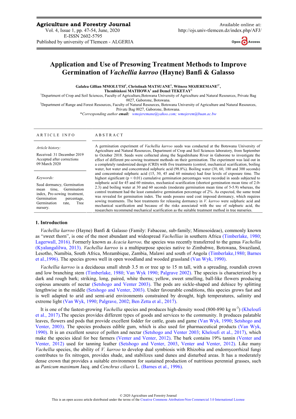 MMOLUTSI Et Al. V4N1 AFJ. 2020