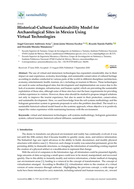 Historical-Cultural Sustainability Model for Archaeological Sites in Mexico Using Virtual Technologies