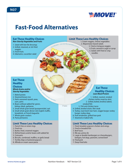 MOVE! Nutrition Handout N07: Fast-Food Alternatives