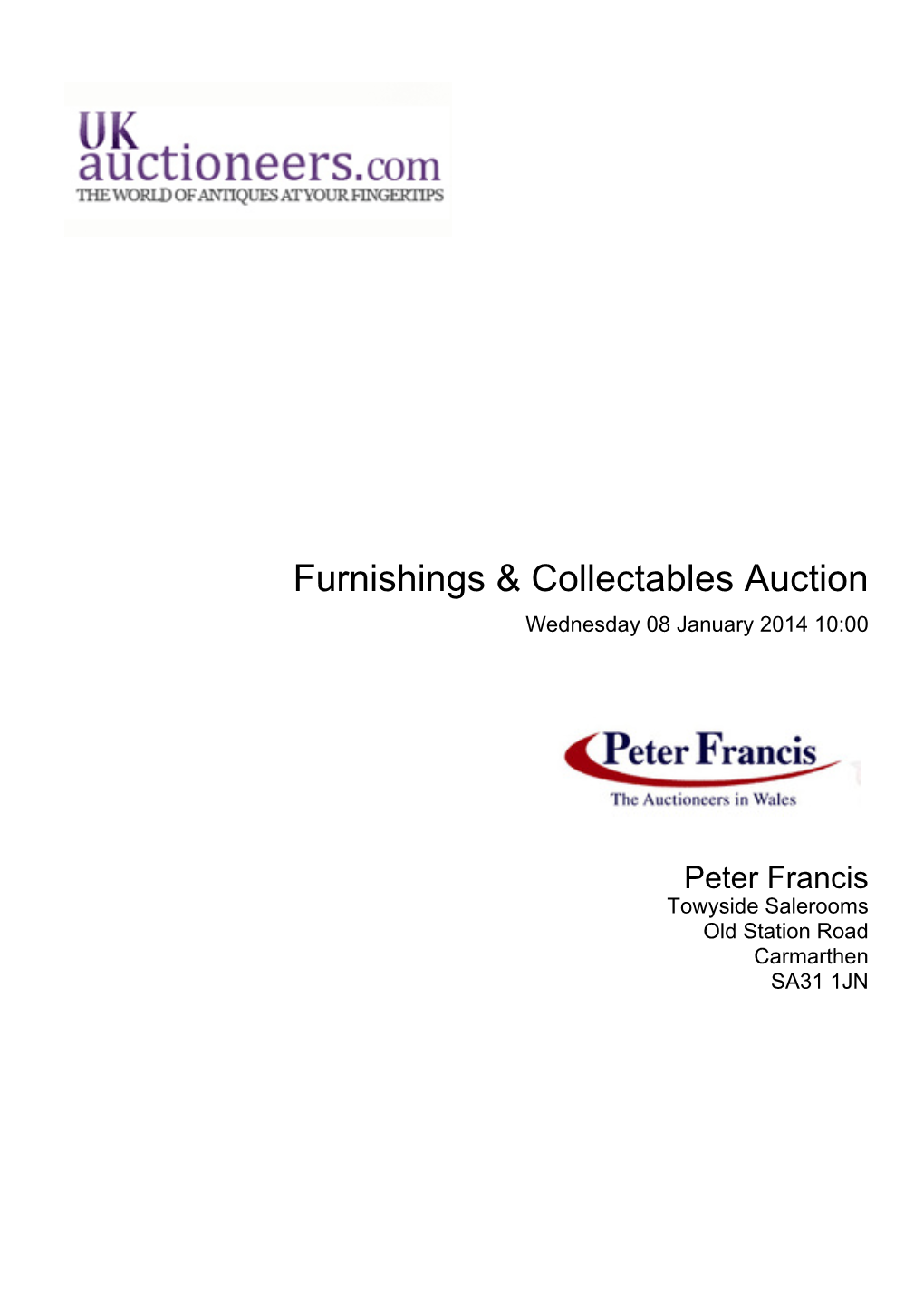 Furnishings & Collectables Auction