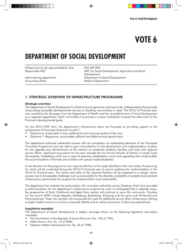 Vote 06 : Social Development