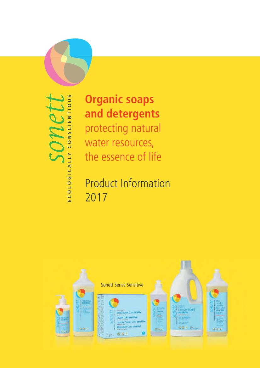 Organic Soaps and Detergents Protecting Natural Water Resources, the Essence of Life Product Information 2017