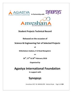 Agastya International Foundation Synopsys