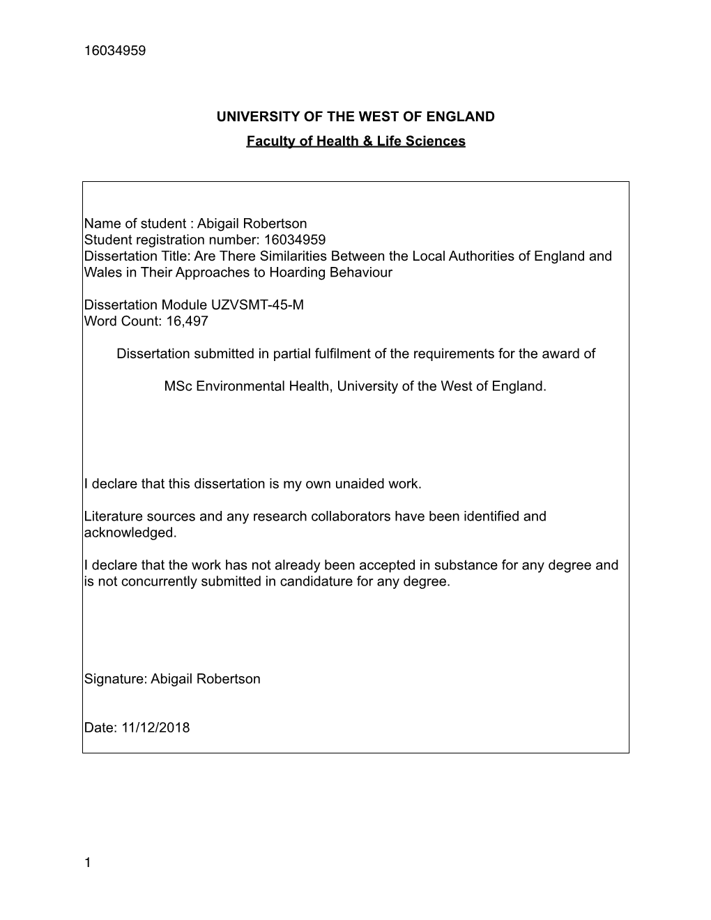 Are There Similarities Between the Local Authorities of England and Wales in Their Approaches to Hoarding Behaviour