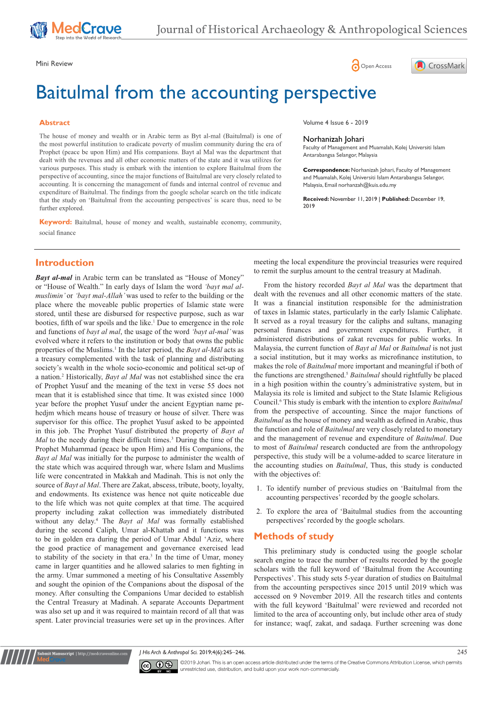 Baitulmal from the Accounting Perspective