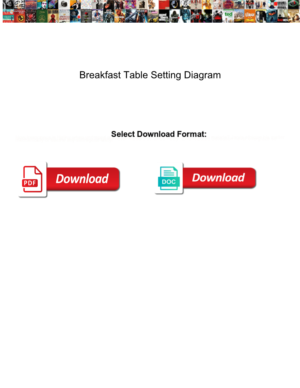 Breakfast Table Setting Diagram