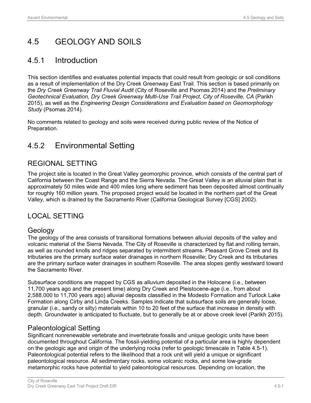 Geology and Soils