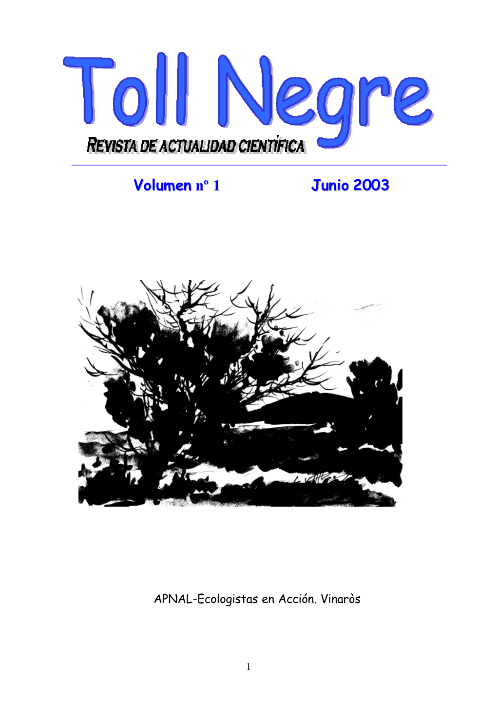 Volumen Nº 1 Junio 2003