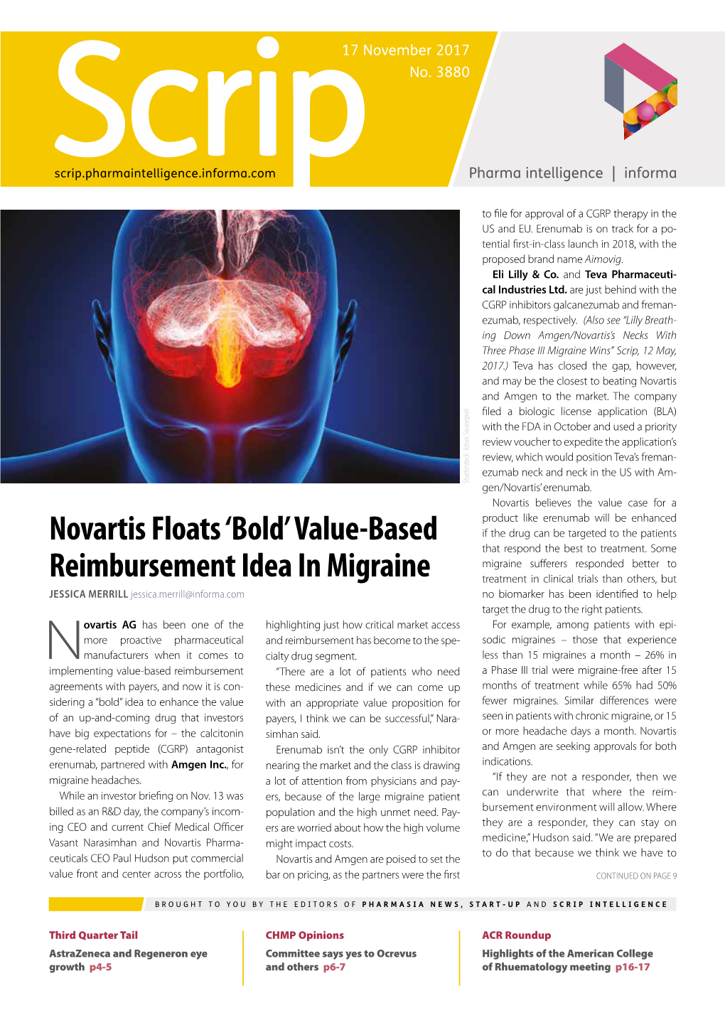 Novartis Floats 'Bold' Value-Based Reimbursement Idea in Migraine