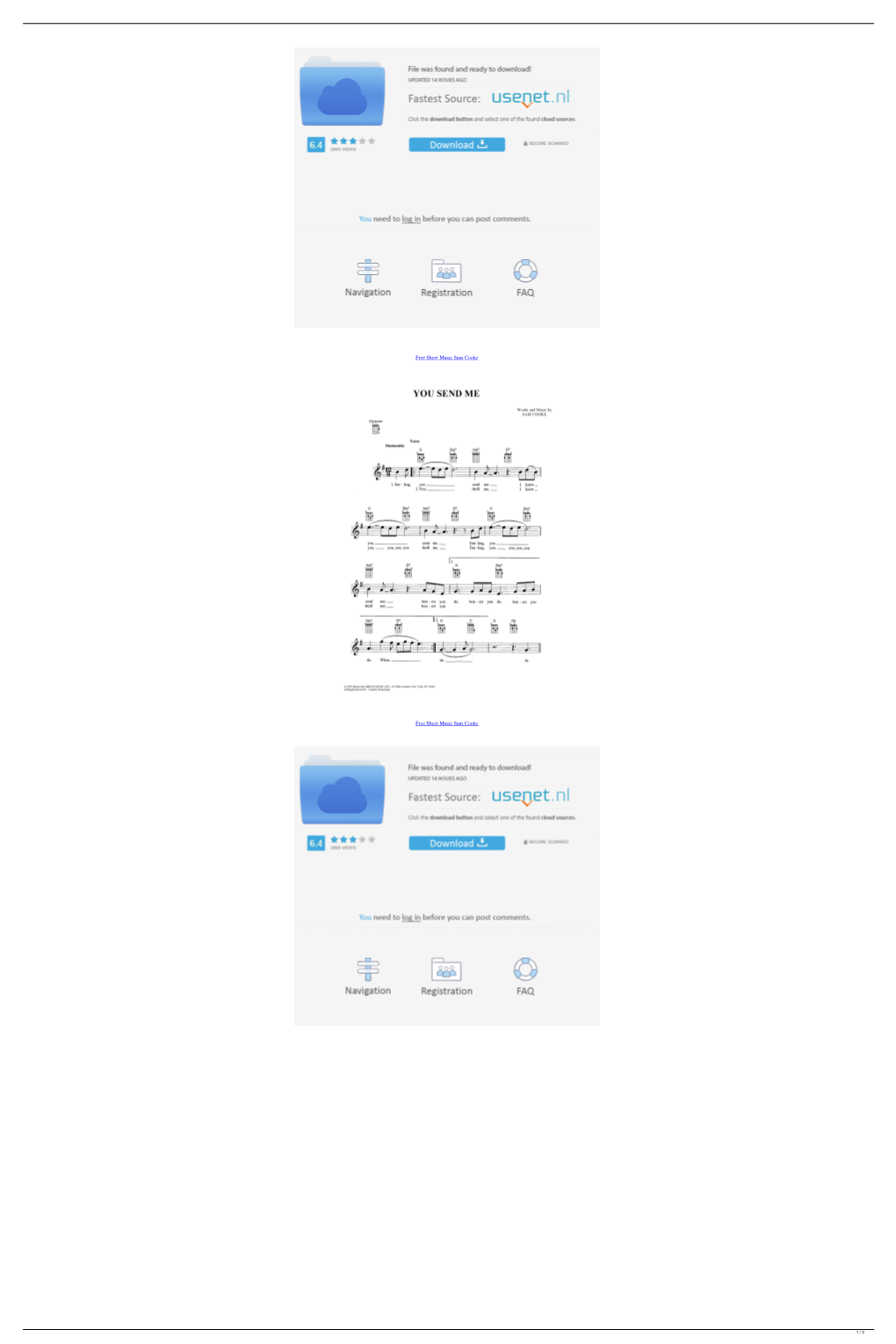 Free Sheet Music Sam Cooke