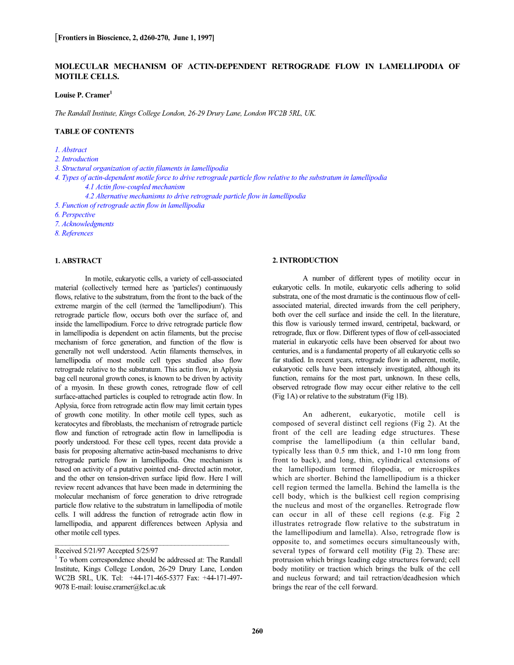 Molecular Mechanism of Actin-Dependent Retrograde Flow in Lamellipodia of Motile Cells