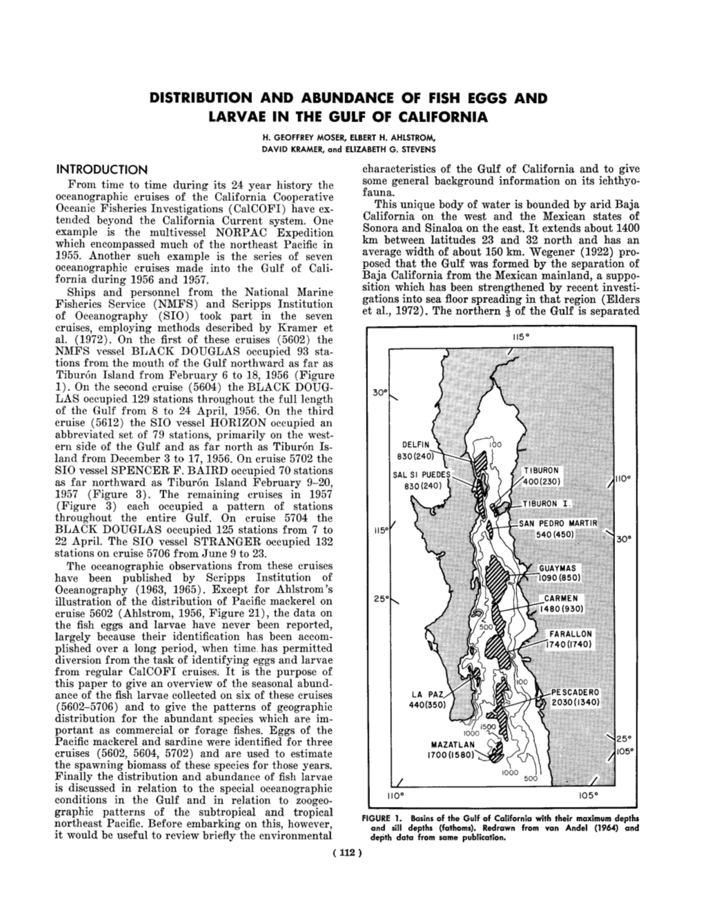 Distribution and Abundance of Fish Eggs and Larvae in the Gulf of California