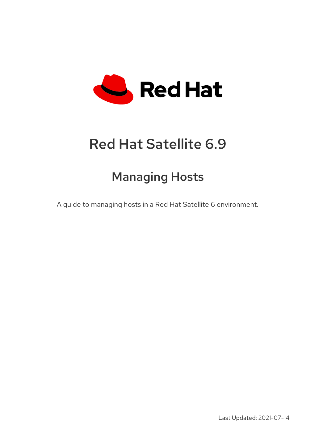 Red Hat Satellite 6.9 Managing Hosts