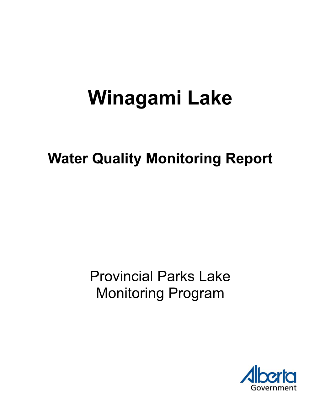 Provincial Parks Lake Monitoring Program
