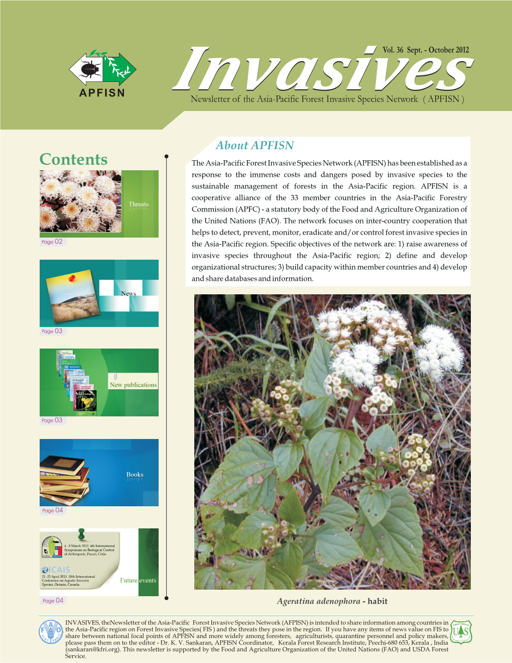 Newsletter of the Asia-Pacific Forest Invasive Species Network