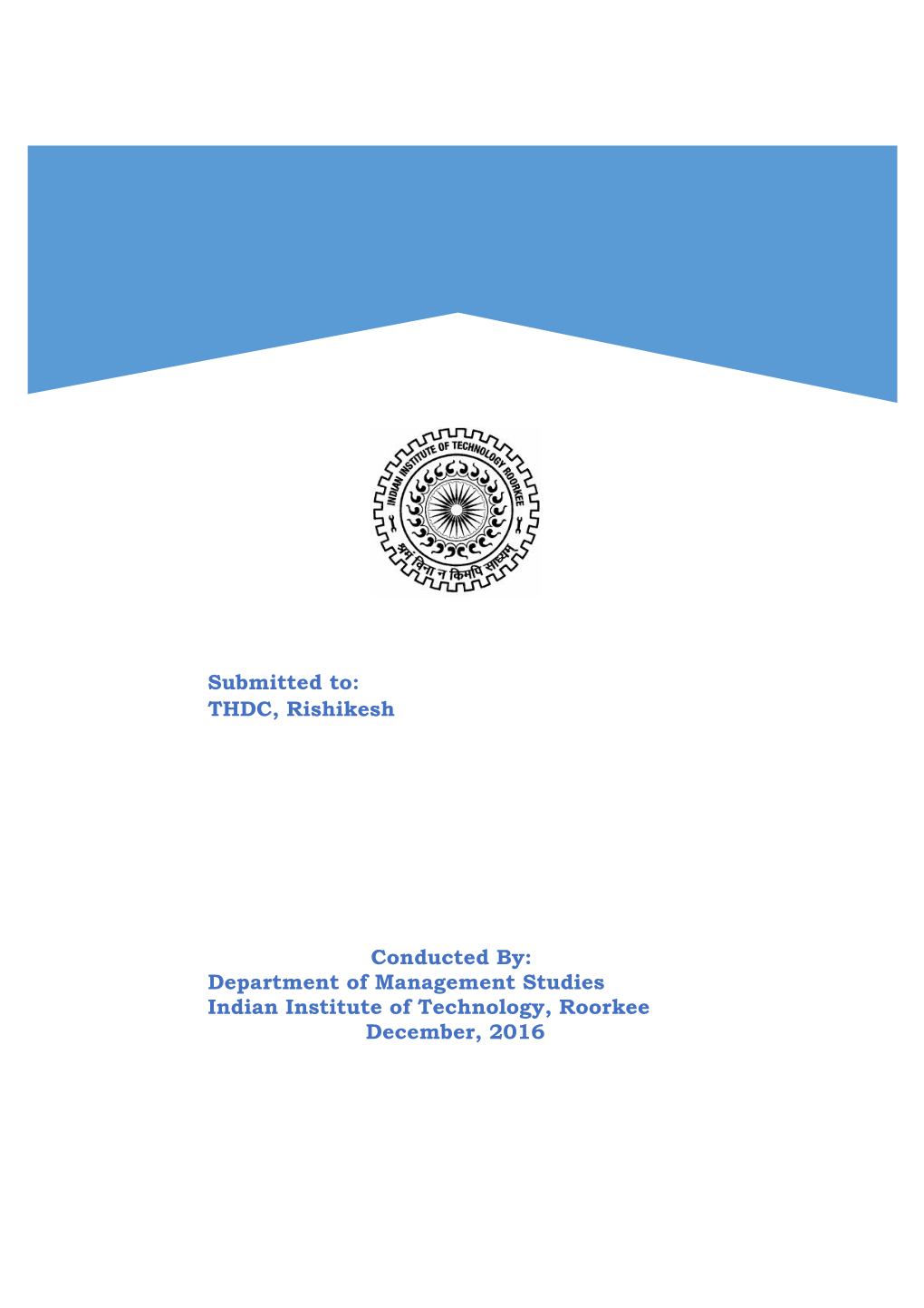 Report on Impact Assessment of Corporate Social Responsibility (Csr) Initiatives of Thdc