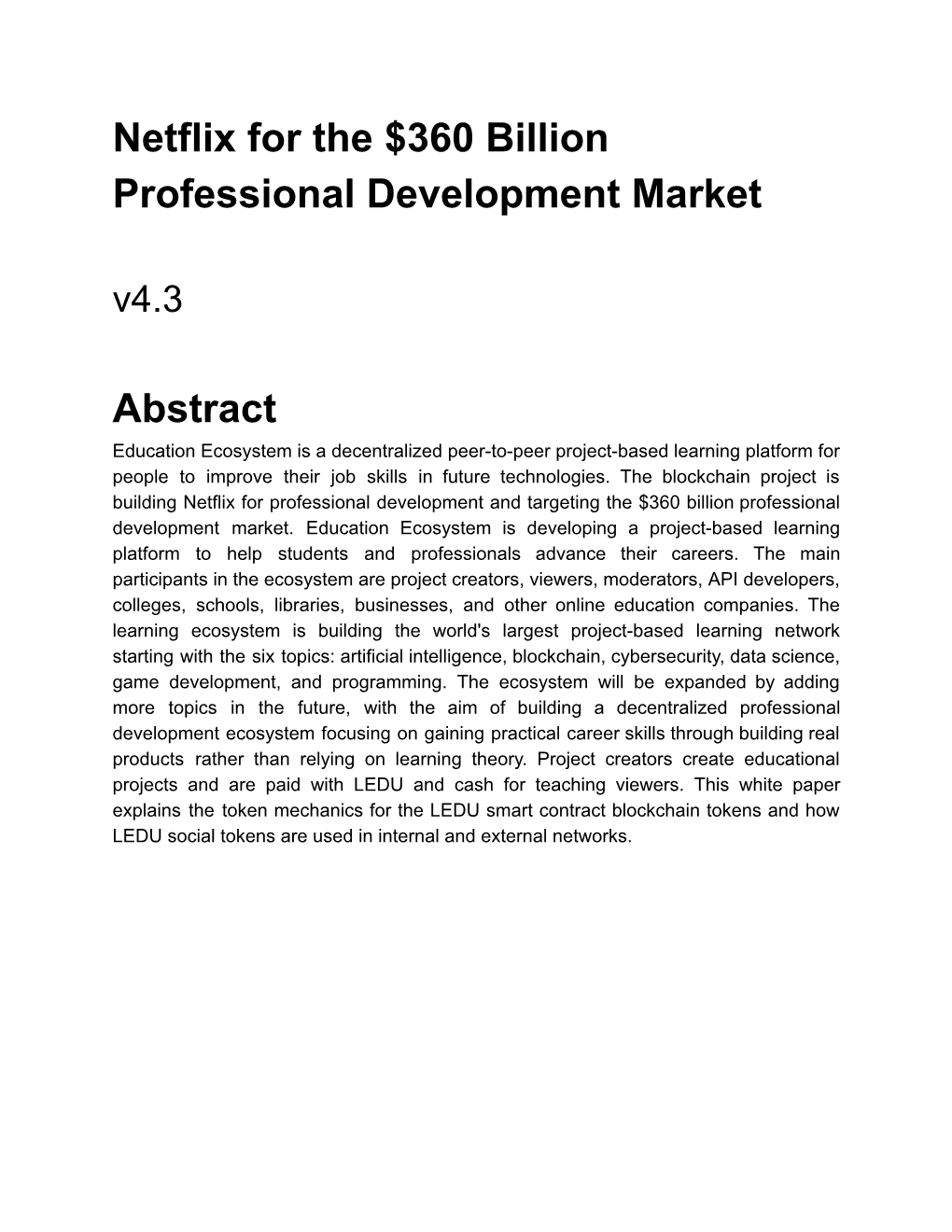 Netflix for the $360 Billion Professional Development Market V4.3