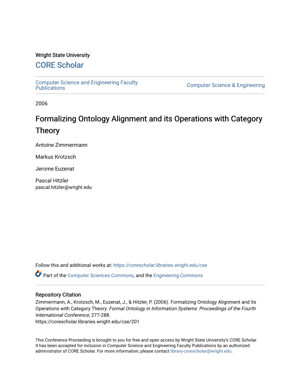 Formalizing Ontology Alignment and Its Operations with Category Theory