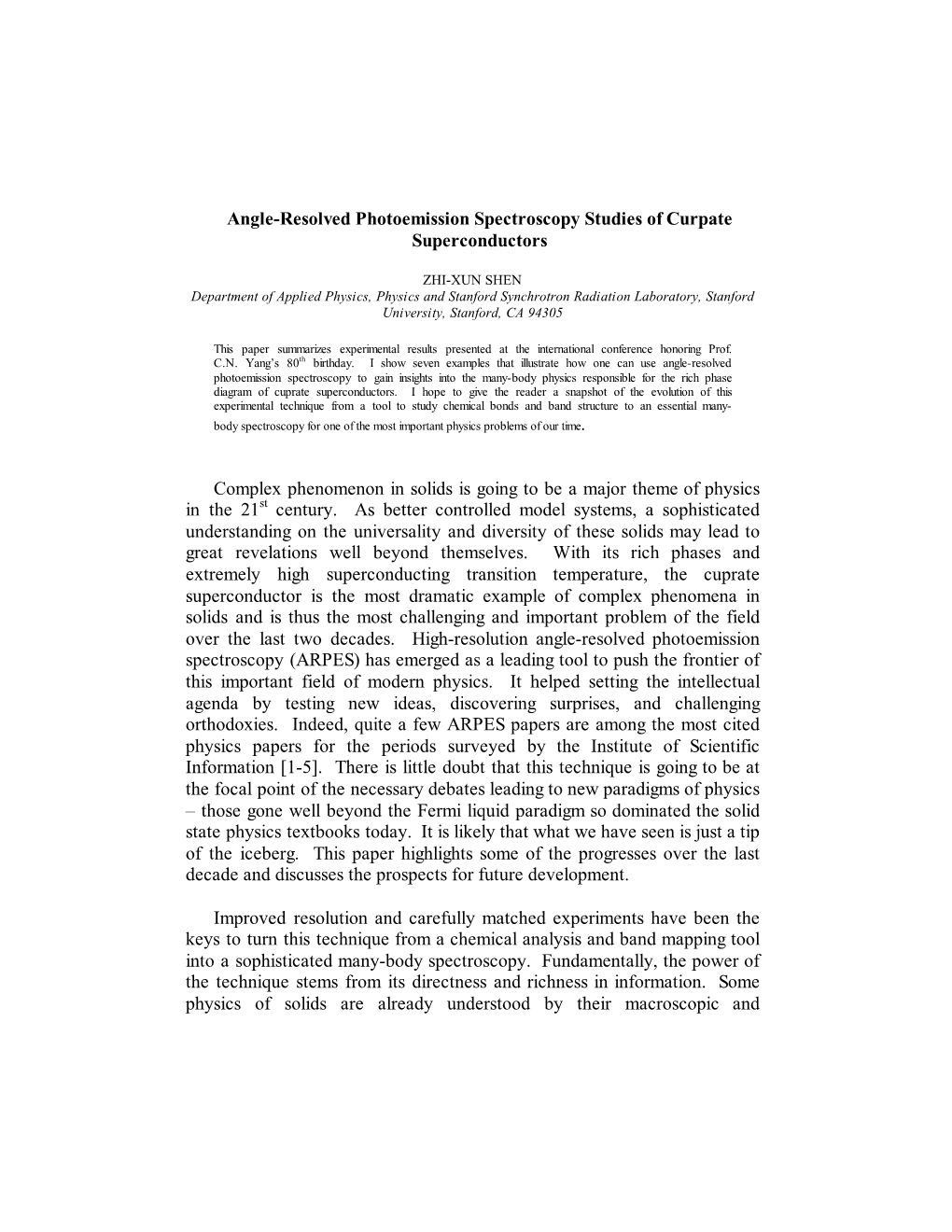 Angle-Resolved Photoemission Spectroscopy Studies of Curpate Superconductors