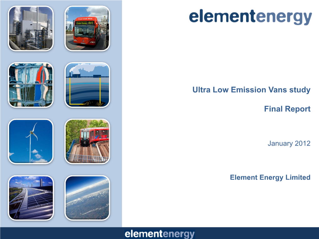 Ultra Low Emission Vans Study Final Report