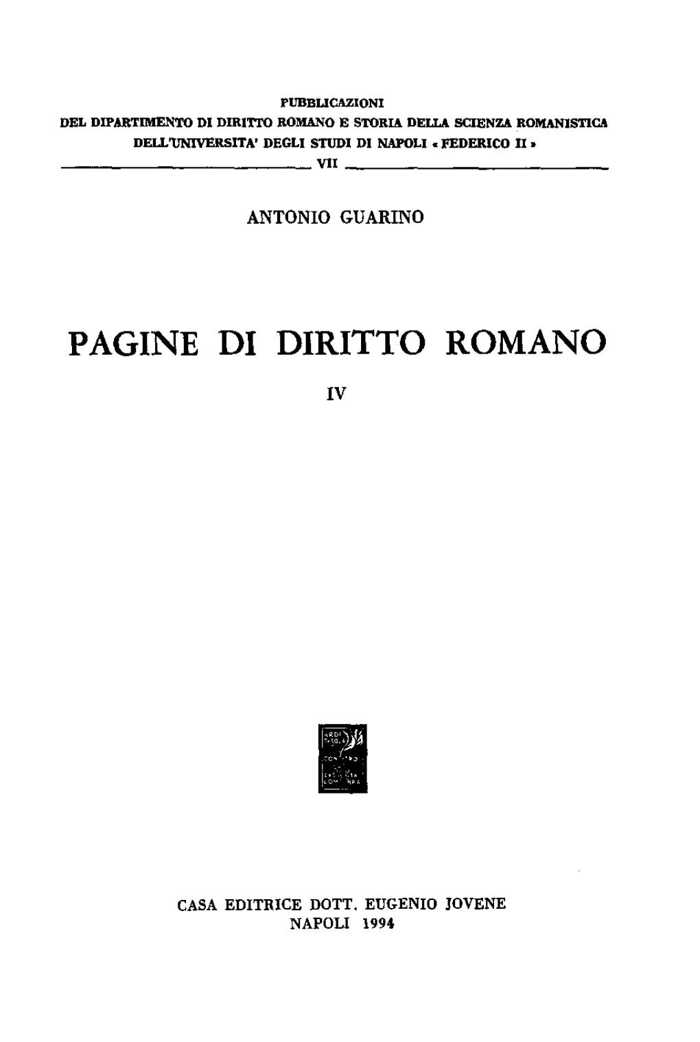 Pagine Di Diritto Romano