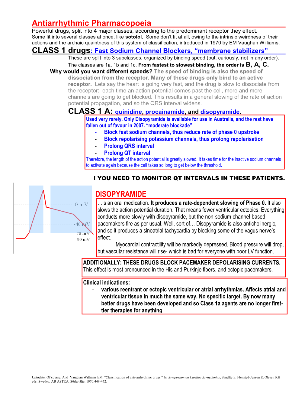 Antiarrhythmic Pharmacotherapy