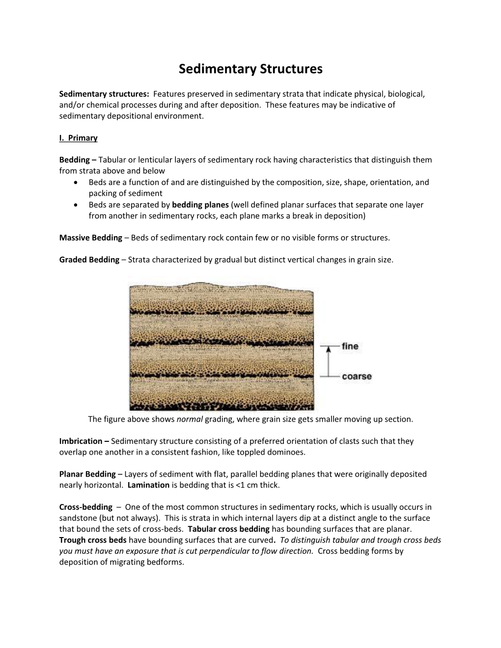 Sedimentary Structures