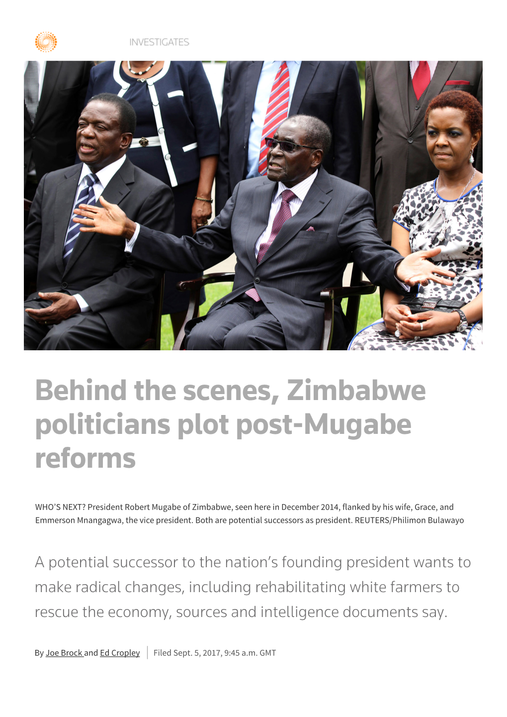 Behind the Scenes, Zimbabwe Politicians Plot Post-Mugabe Reforms