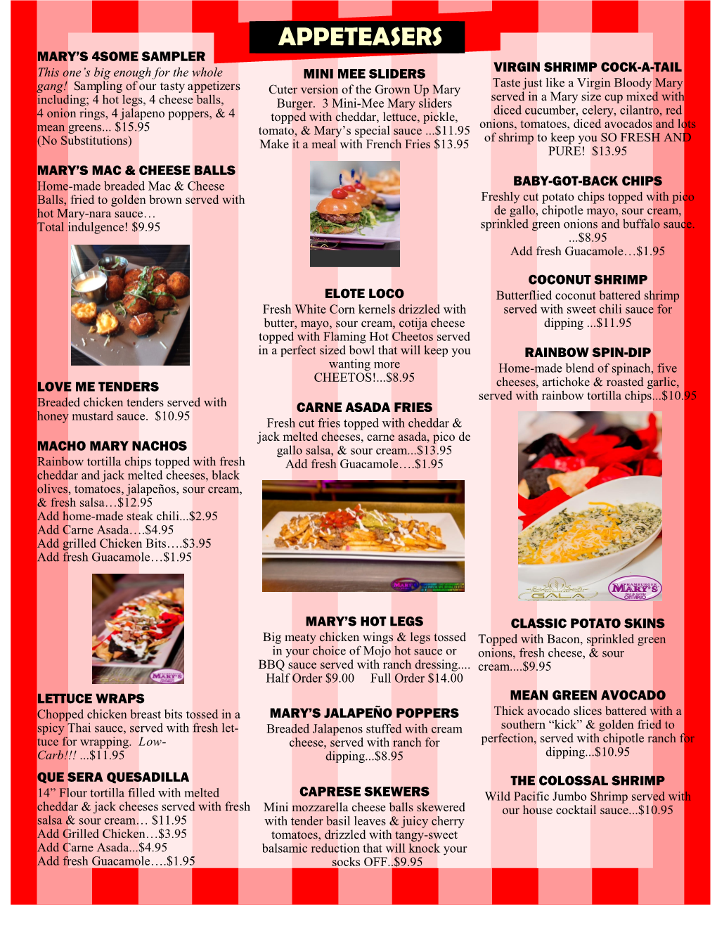 View Our Menu