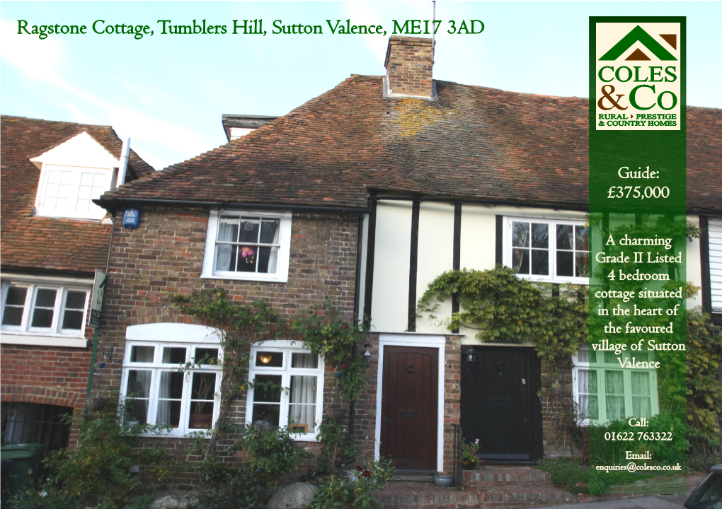 Ragstone Cottage, Tumblers Hill, Sutton Valence, ME17 3AD