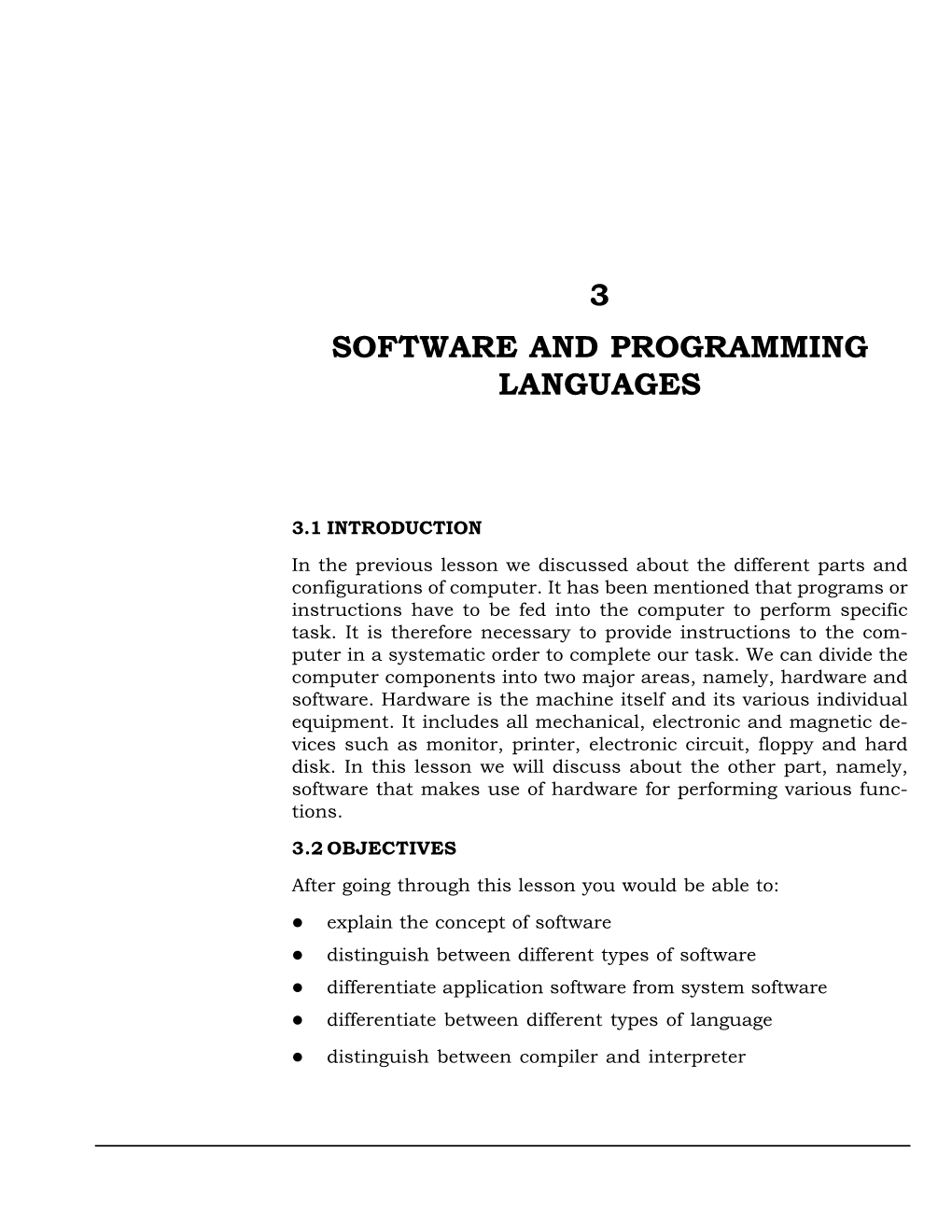 3 Software and Programming Languages