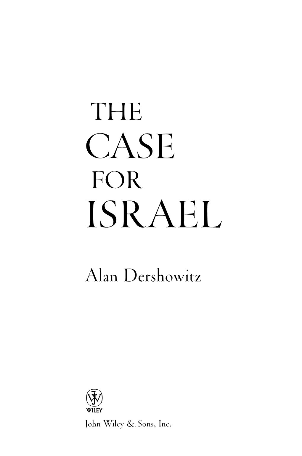 The Case for Israel