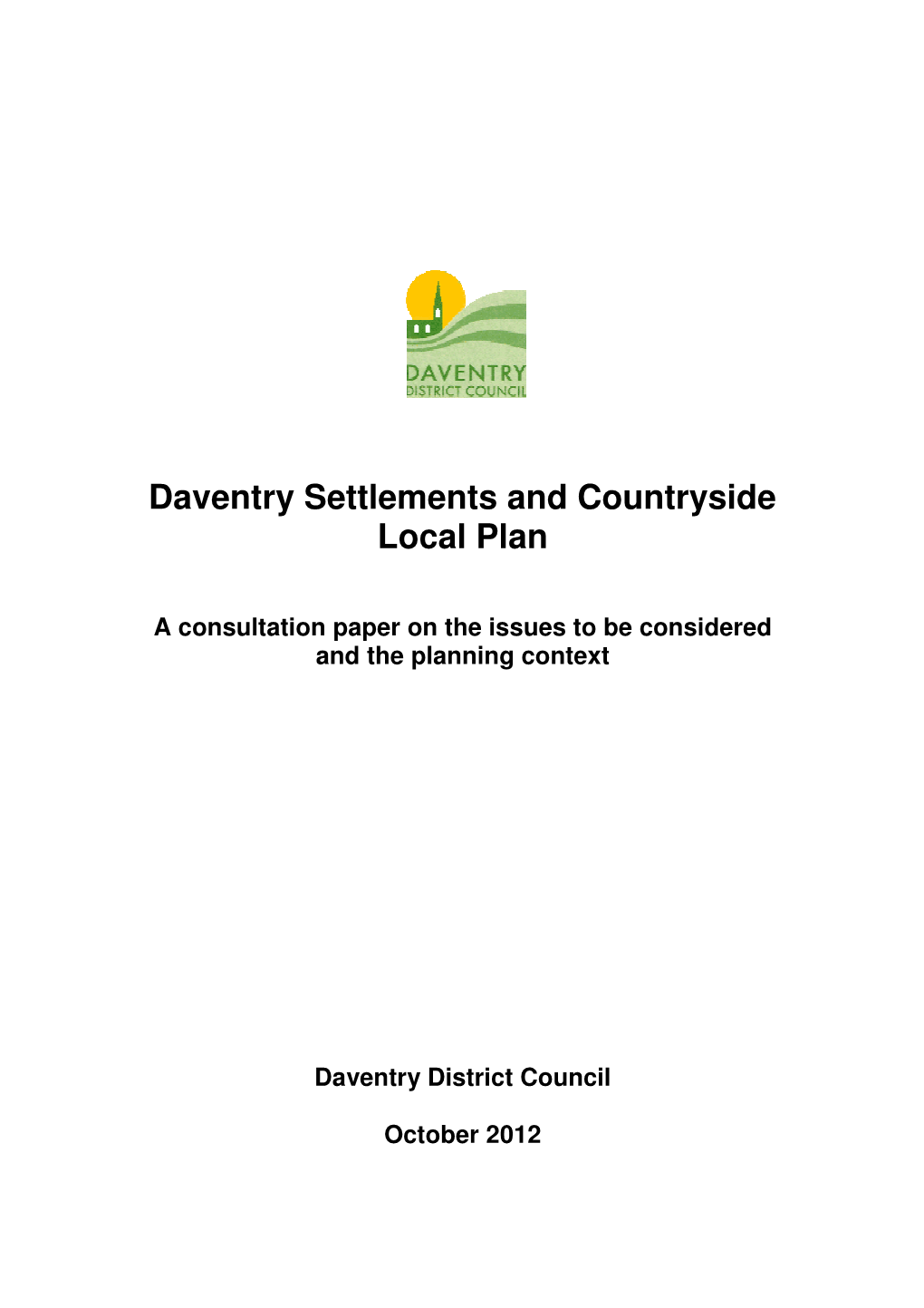 Daventry Settlements and Countryside Local Plan