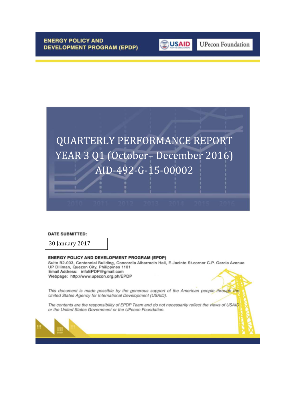 EPDP Quarterly Performance Report FY3-Q1