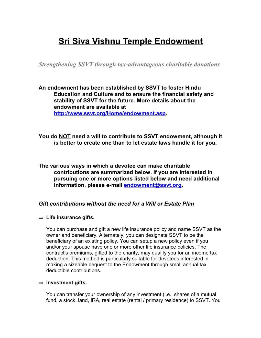 Sri Siva Vishnu Temple Endowment