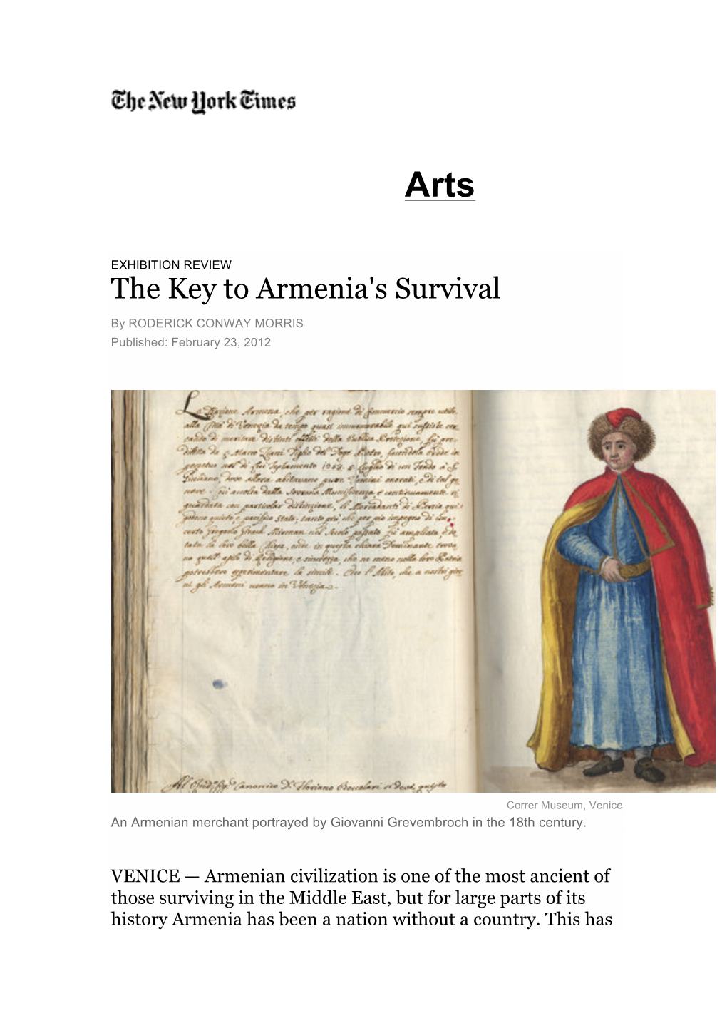 Armenia: Imprints of a Civilization. Correr Museum, Venice.Through April 10