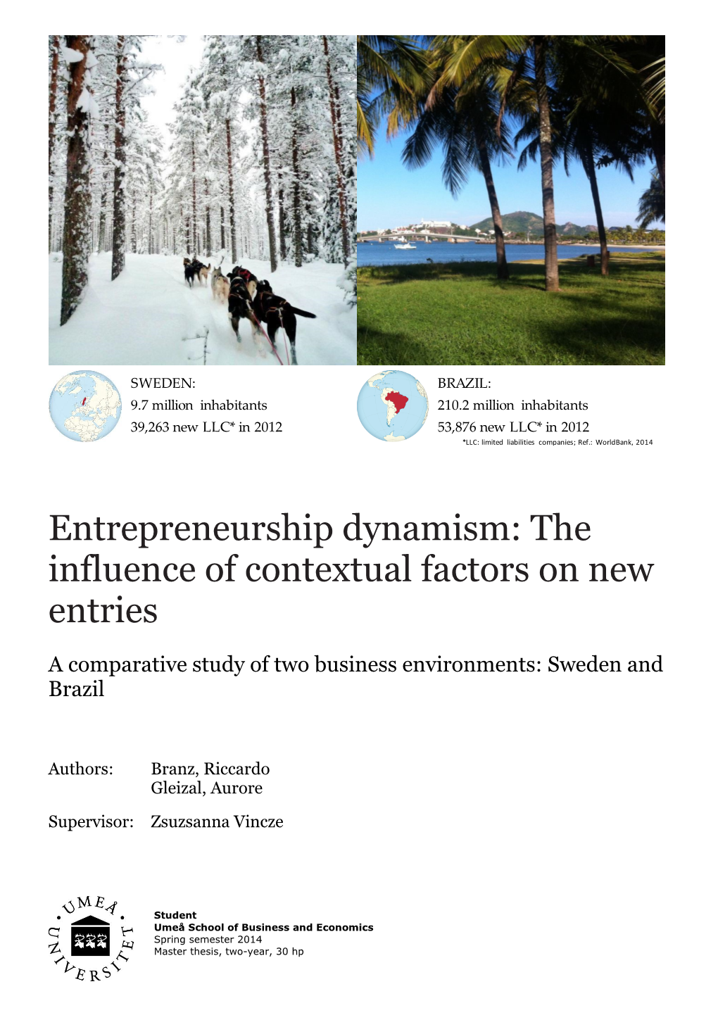 Entrepreneurship Dynamism: the Influence of Contextual Factors on New Entries