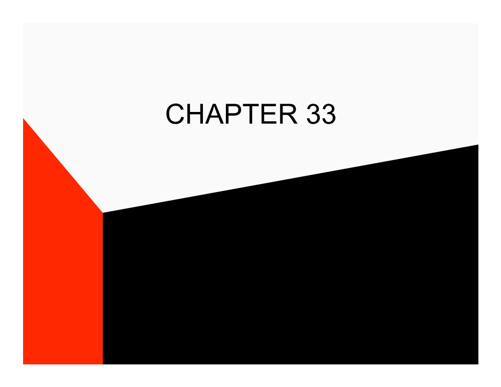 Ch. 33 Power Point