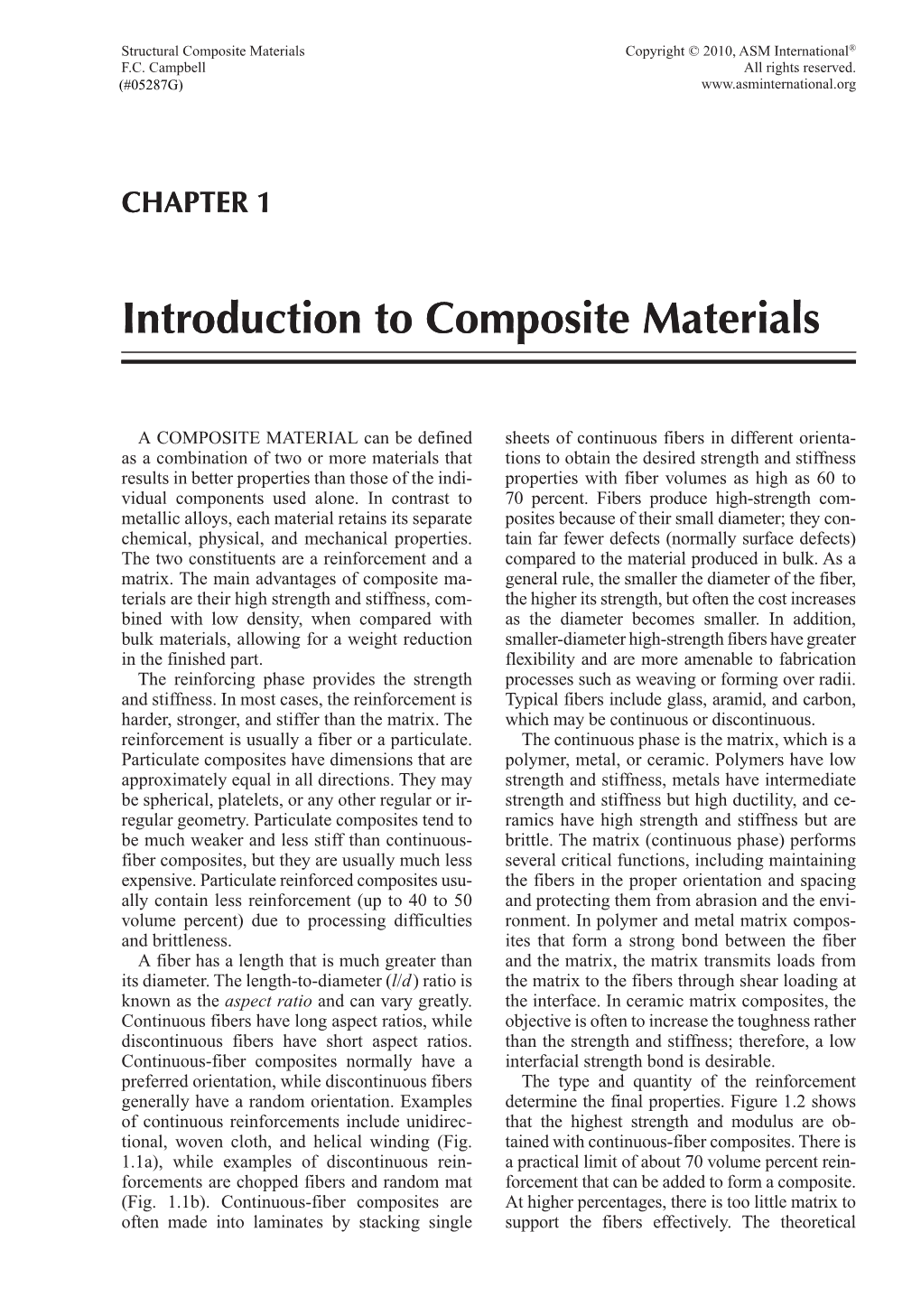 Chapter 1: Introduction to Composite Materials / 3