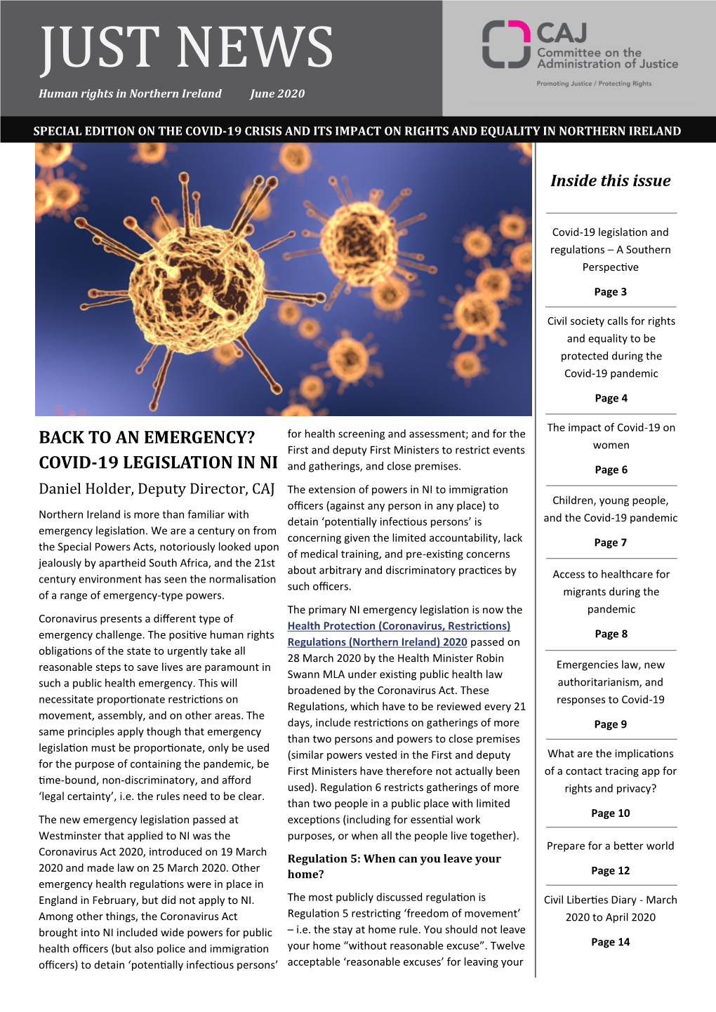 JUST NEWS Human Rights in Northern Ireland June 2020