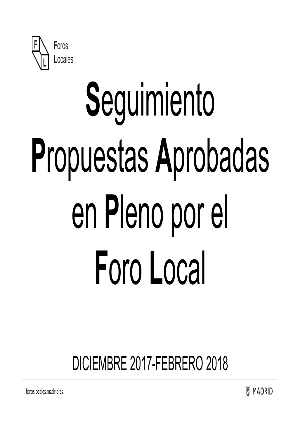 Foros Locales Seguimiento Propuestas