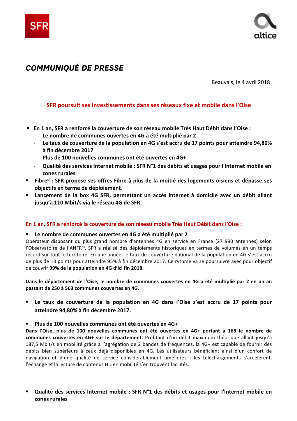 Communiqué De Presse