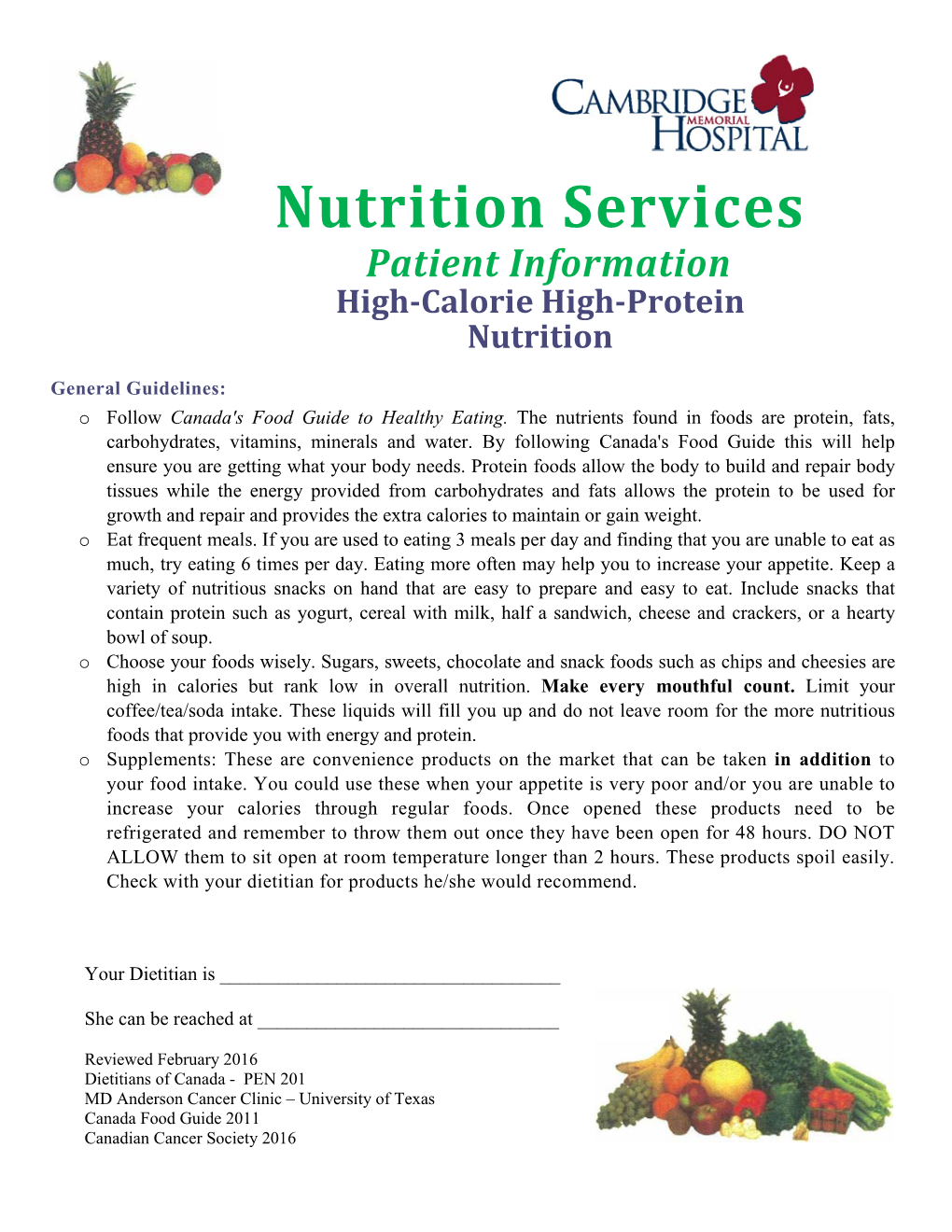 High Calorie High Protein